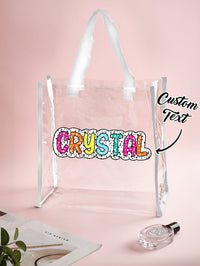 Personalized Clear Tote Bag with Name - OnlineBazaar