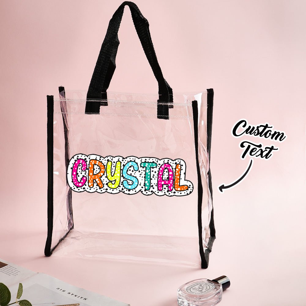Personalized Clear Tote Bag with Name - OnlineBazaar
