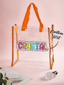 Personalized Clear Tote Bag with Name - OnlineBazaar