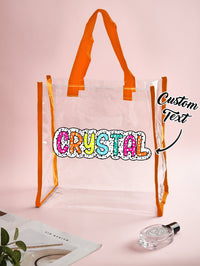 Personalized Clear Tote Bag with Name - OnlineBazaar