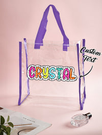Personalized Clear Tote Bag with Name - OnlineBazaar