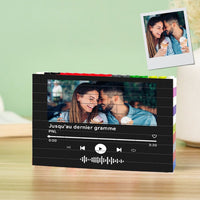 Personalized Music Code Building Block Frame – Custom Photo & Song Code Gift - OnlineBazaar