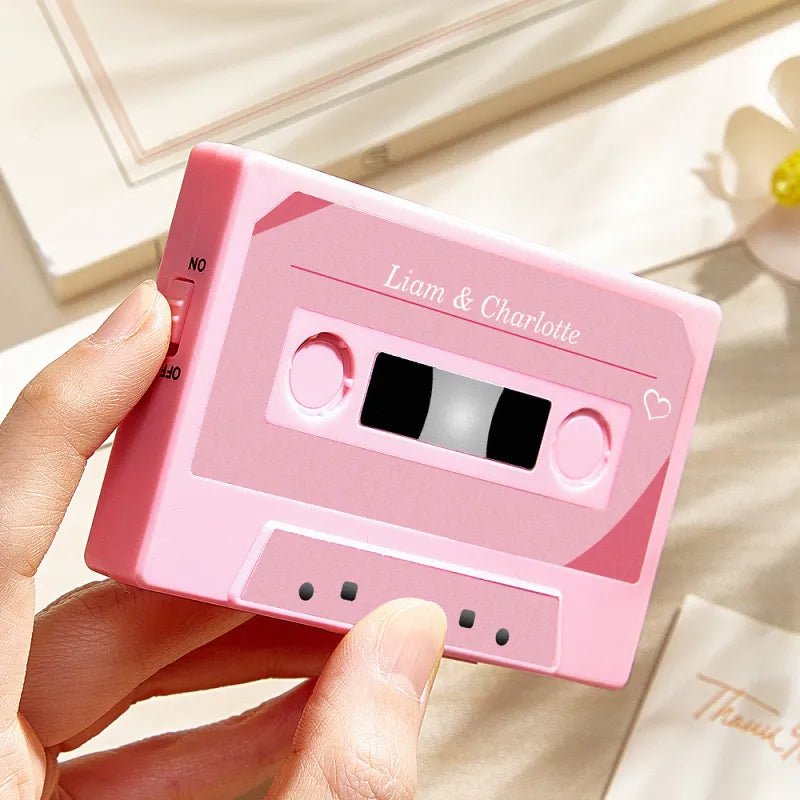 Personalized Vintage Recordable Cassette Phonograph Music Box - Birthday Card, Wish Card, Christmas Gift, Anniversary and Special Gift for Best Friend