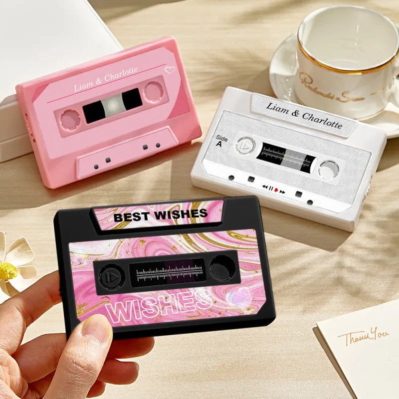 Personalized Vintage Recordable Cassette Phonograph Music Box - Birthday Card, Wish Card, Christmas Gift, Anniversary and Special Gift for Best Friend