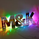 Kişiye Özel Çift Harfli LED Işıklı Ayna – Dekoratif Duvar Tasarımı - OnlineBazaar