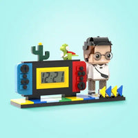 Custom Game Console Brick Figure Clock – Brick-Style Desk Decor - OnlineBazaar