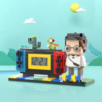Custom Game Console Brick Figure Clock – Brick-Style Desk Decor - OnlineBazaar