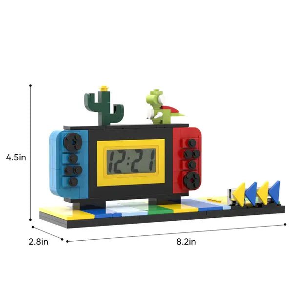 Custom Game Console Brick Figure Clock – Brick-Style Desk Decor - OnlineBazaar