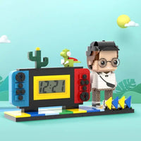Custom Game Console Brick Figure Clock – Brick-Style Desk Decor - OnlineBazaar