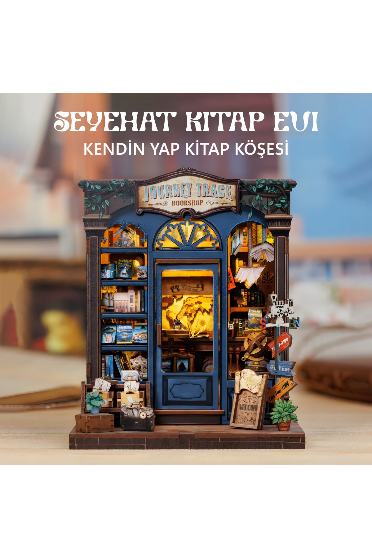 Seyahat İzleri Mini Kitap Köşesi ve Yapboz Oyuncak – 2025 DIY Set